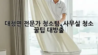 대청면 전문가 청소팀 ✨ 사무실 청소 꿀팁 대방출! 🍯