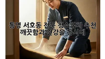 통영 서호동 전문 청소업체 추천: 깨끗함과 건강을 동시에!