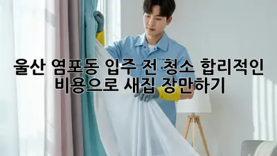 울산 염포동 입주 전 청소: 합리적인 비용으로 새집 장만하기